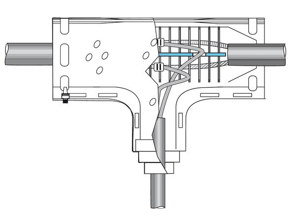 Shark 425 gel-boks T-skjøt 0,6/1 KV Kabelskjøt gel-boks